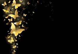Gold Color Erfly Wallpaper