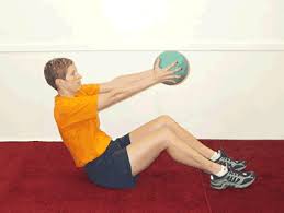 The best gifs for russian twists. Seated Twist With Medicine Ball Exercise Demonstration Sparkpeople