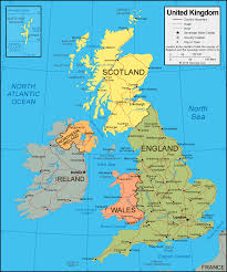 United Kingdom Map England Scotland Northern Ireland Wales