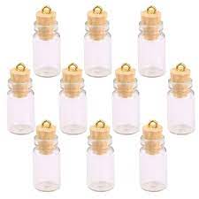 mini glass bottles small vials cork