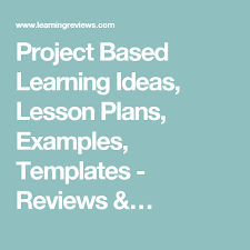 Project Based Learning Ideas Lesson Plans Examples
