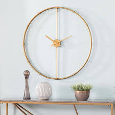 Jesh Gold Large Metal Clock Hd599991