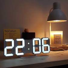 3d Led Wall Clock Usb Modern Digital