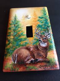 Deer Light Switch Cover Painting By Sherrylpaintz Light