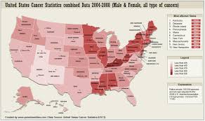 United States Cancer Statistics Map Visual Ly