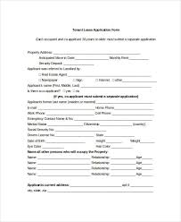Tenant Application Form 9 Free Word Pdf Documents