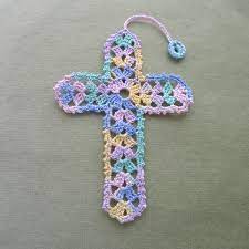 Can be made using one color or two colors. Cross Bookmark Two Patterns Rainbow Junkie