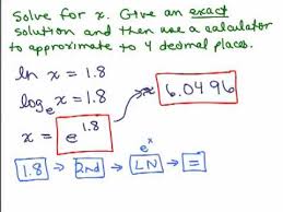 Solve Equations With Log X And Ln X