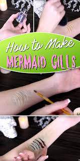 makeup mermaid gills cute diy