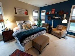 purchasing blue brown bedroom