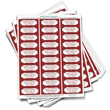 Printable Christmas Address Label Template Red Argyle