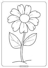 These free coloring pictures are easy to find and are available from the very simplest designs for the youngest tots to the more complex design for the older these excellent free coloring pages provide the perfect entertainment for the kids for the afternoon. Free Printable Simple Flower Coloring Pages
