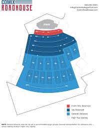 Club Seat Map Comix Mohegan Sun