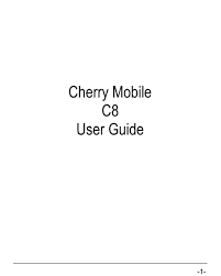 The type, the imei number, brand and model, or country and the network that supplied the phone. Cherry C8 User Guide Manualzz