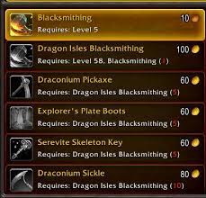 blacksmithing guide for dragonflight