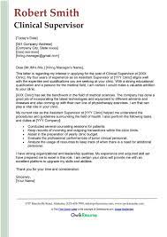 clinical supervisor cover letter
