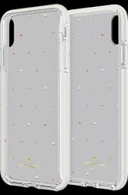 Kate spade new york cases accessories. Kate Spade Defensive Hardshell Case For Iphone Xs Max Pin Dot Gems Pearls Clear Verizon