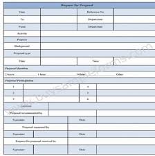 Request For Proposal Form Template Sample Forms