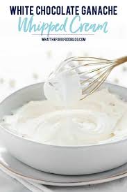 You're making whipped cream instead of ice cream, but the concept is the same. Two Ingredient White Chocolate Ganache Whipped Cream What The Fork