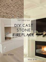 Diy Faux Cast Stone Fireplace