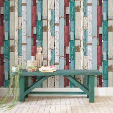 Green And Red Pallet Wood Wallpaper