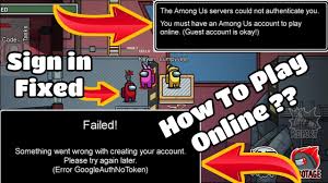 Originally created as a party game, we recommend playing with friends at a lan party or online. Among Us Sign In Error Fixed Among Us Sign In Problem Fixed How To Play Without Sign In Youtube