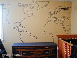 Diy World Map Wall Mural Classy Clutter