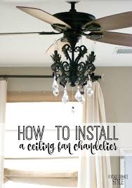 How can you add a standard light fixture to a ceiling fan? How To Install A Light Kit For A Ceiling Fan New Year New Room Part 2 Ceiling Fan Makeover Ceiling Fan Chandelier Ceiling Fan Light Fixtures