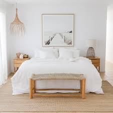 Linen Bedding Set In White Color Linen