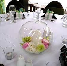 round glass wedding centerpiece ideas