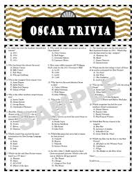 They can play canadian trivia questions as a short quiz that can significantly increase their general knowledge. Oscar Trivia Printable Game Academy Awards Movie Trivia Etsy Oscar Trivia Oscar Party Games Game Academy