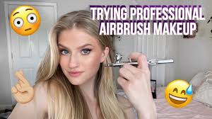 trying professional airbrush makeup ft