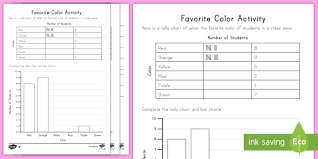 favorite color tally and bar chart