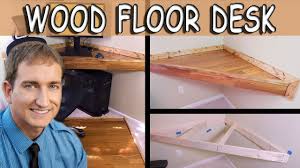 Who knew a desk's design could leave no footprint at all and still provide enough dowlen floating desk. How To Build A Simple Legless Corner Desk With Wood Flooring Youtube