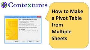 excel pivot table from multiple sheets
