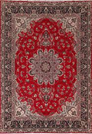 medallion red tabriz turkish area rug 9x13