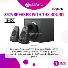 Logitech Z625 Thx Certified Computer Gaming Speaker System Gizmart My  gambar png