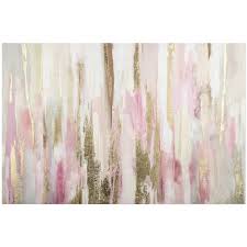 Pink Gold Abstract Canvas Wall Art 24x36