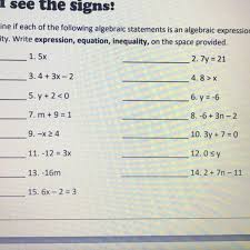 Algebraic Expression Equation
