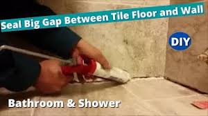 seal a big gap between tile floor