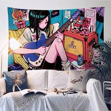 Anime Inspired Wall Tapestry Plush