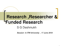 Research Researcher And Funded Resesrch