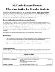 Mccombs resume template horsh beirut mccombs resume template | best … resume template luxury sample form mccombs cover letter university … Attachment Transfer Resume Template And Education Examples Mccombsresumeformat Below You Will Find Examples Of How To Include Your Prior Educational Course Hero