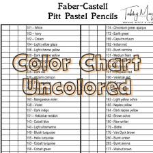 Faber Castell Pitt Pastel Pencils Color Chart 60 Colors