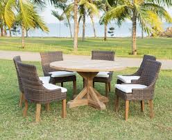 Round Farmhouse Outdoor Dining Table