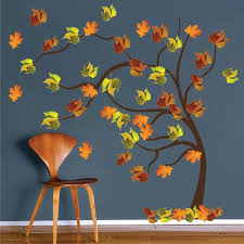 Autumn Tree Wall Decal Mural Fall