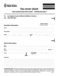 fax cover sheet templates