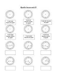 Quelle Heure Worksheet Quarter Past and To | PDF
