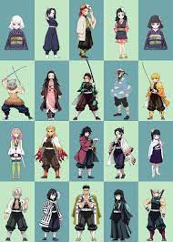 demon slayer characters poster by big