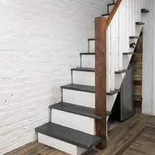 Diy Painted Upgraded Basement Stairs